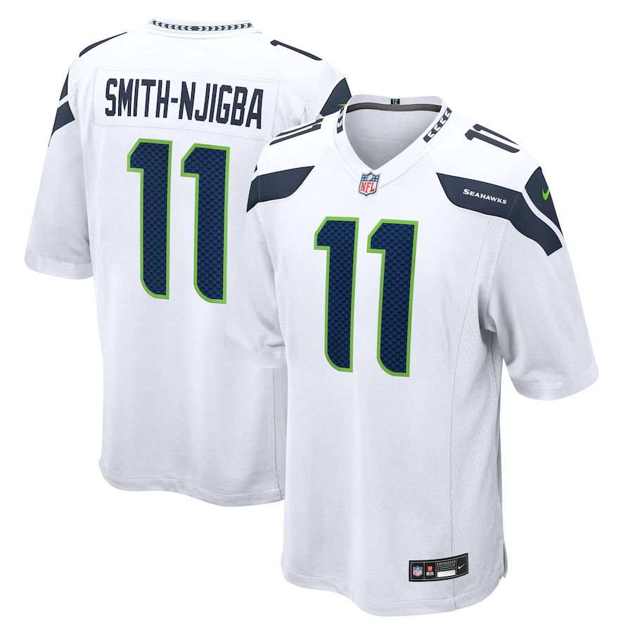 Men Seattle Seahawks #11 Jaxon Smith-Njigba Nike White Away Game NFL Jersey